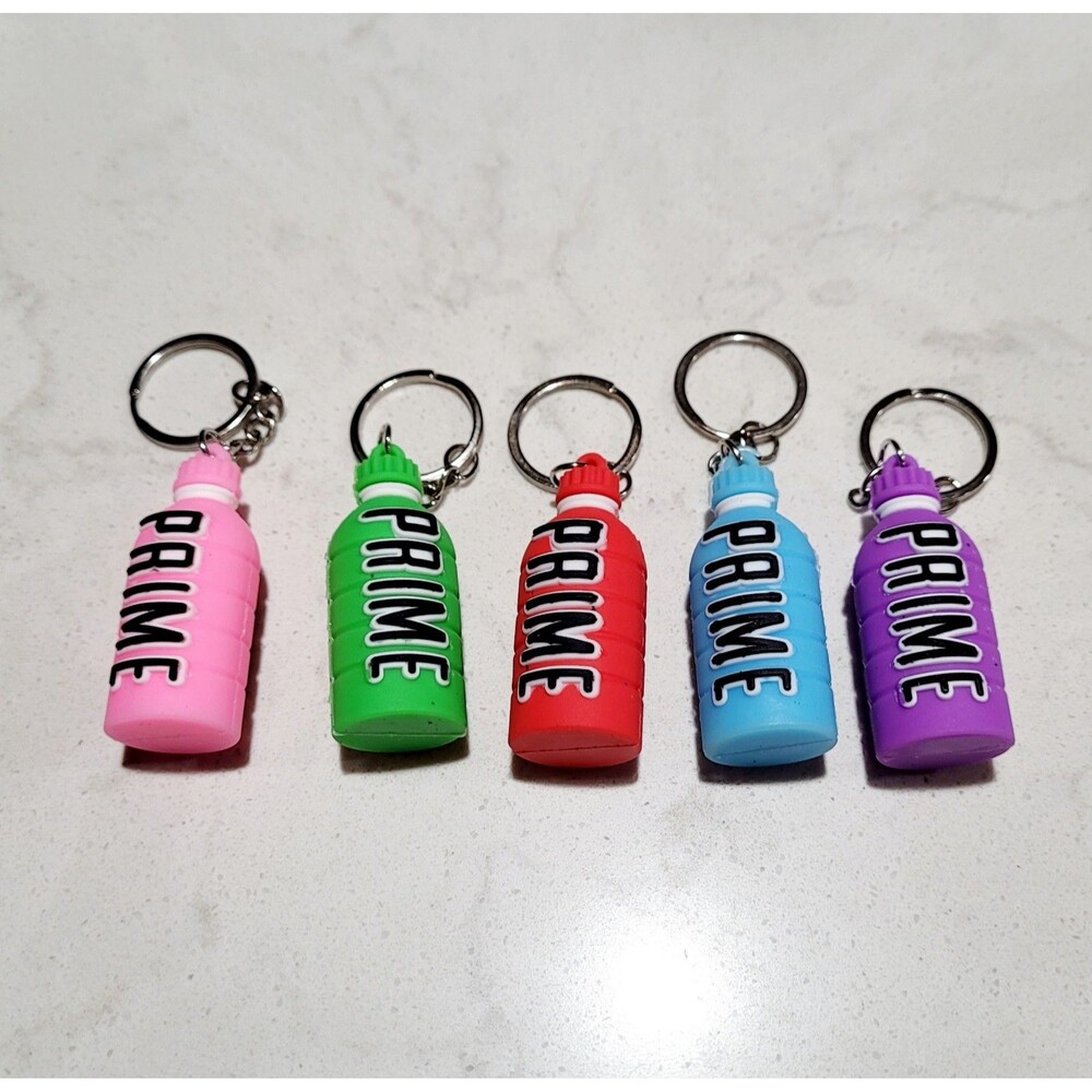 PRIME Hydration Drink Bottle KEYCHAINS Pendant 2" Gift Lot 5pcs NEW